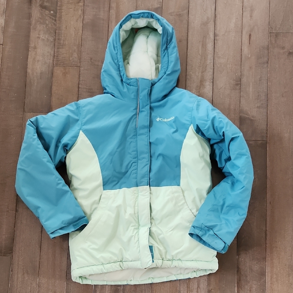 Columbia Blue and Cream Hooded Jacket